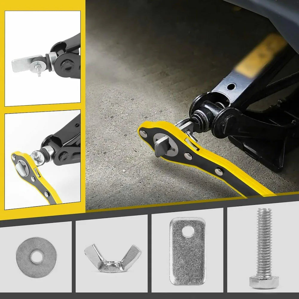 Stainless Steel Universal Car Jack Ratchet Wrench