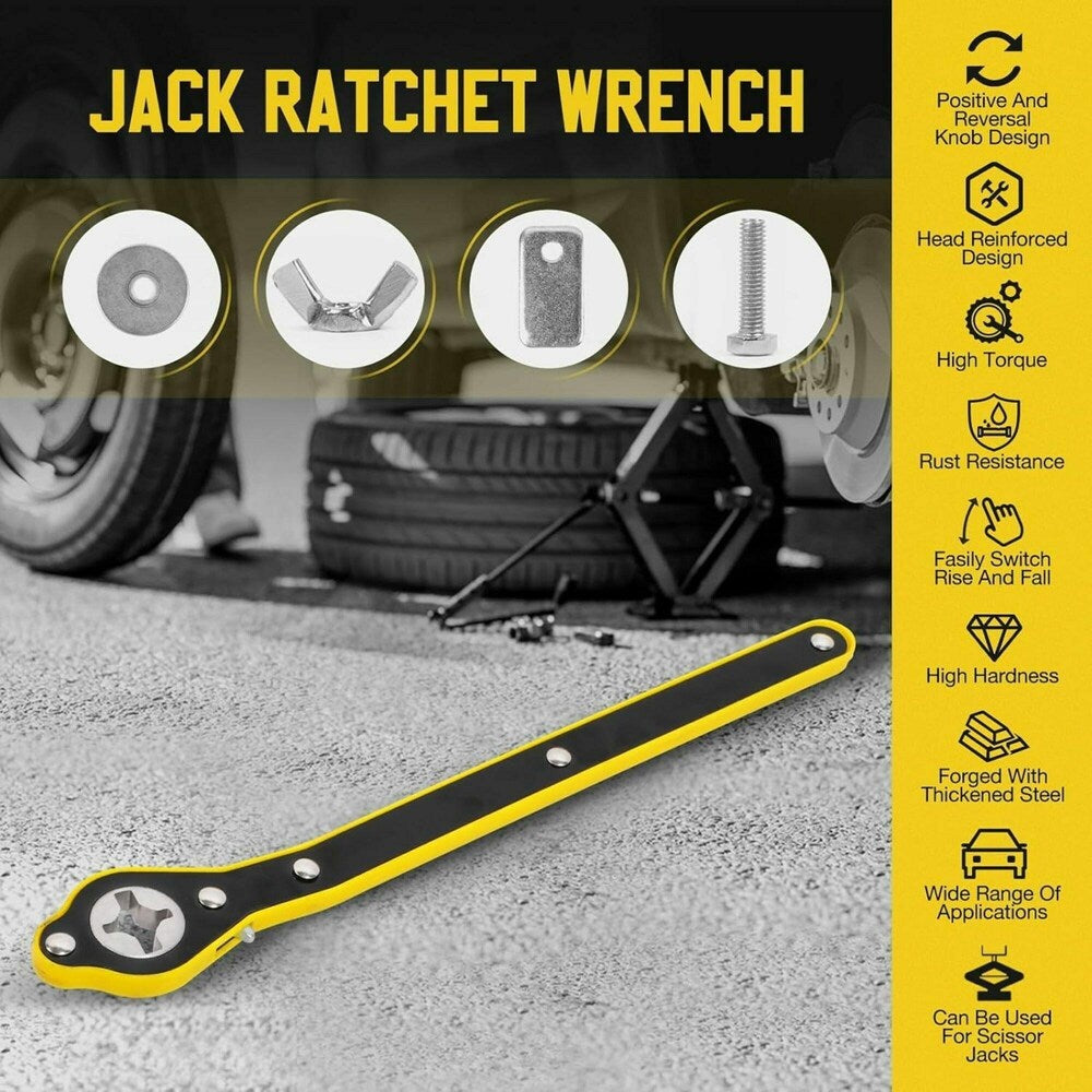 Stainless Steel Universal Car Jack Ratchet Wrench
