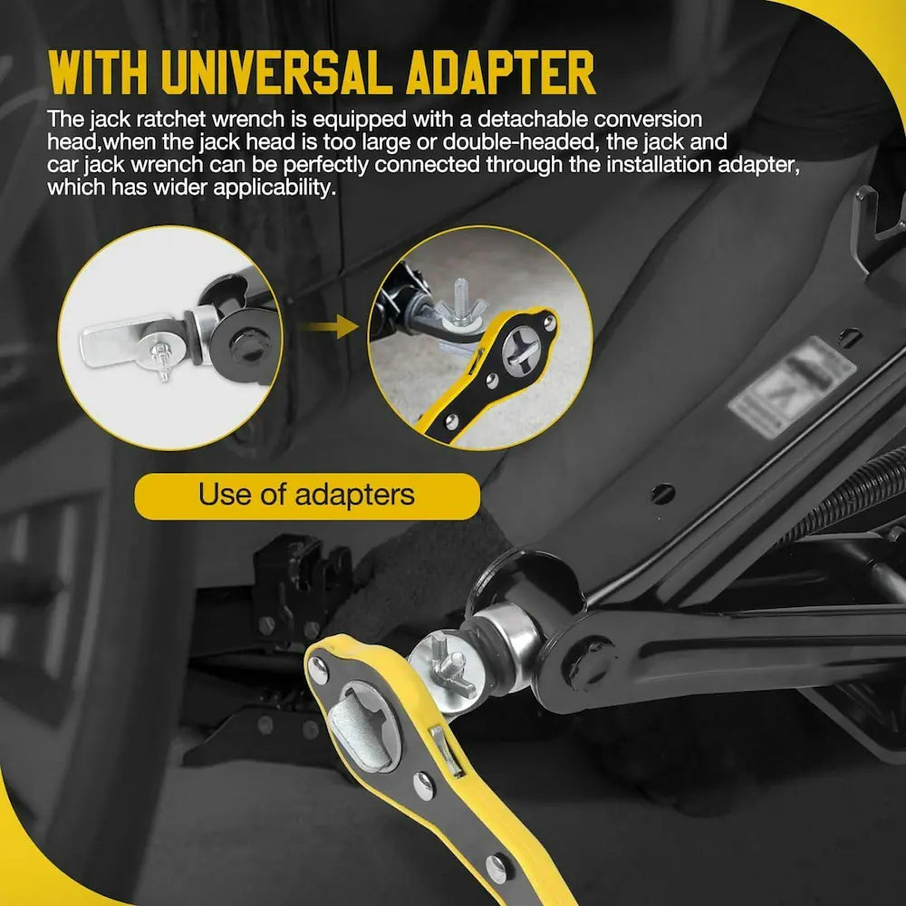 Stainless Steel Universal Car Jack Ratchet Wrench